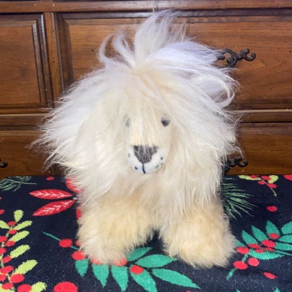 Baby alpaca fur plush lion stuffed animal heavenly soft fluffy 11 inches made Pe - Picture 1 of 6
